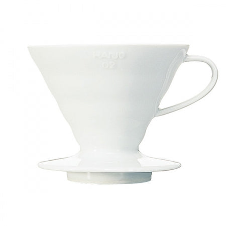 Hario Ceramic Coffee Dripper - White (V60-2)